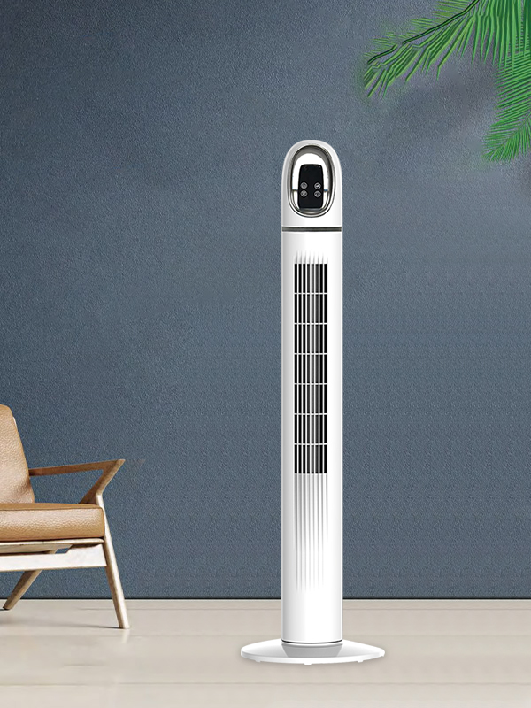 TF1110C Biały wentylator wieżowy z wyświetlaczem LED