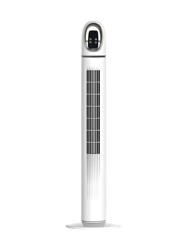 TF1110C Biały wentylator wieżowy z wyświetlaczem LED